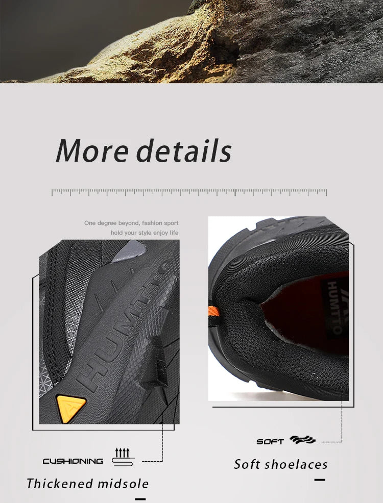 HUMTTO Waterproof Womens Hiking Shoes Luxury Designer Boots for Women Outdoor Climbing Trekking Sneakers New Leather Ankle Boots