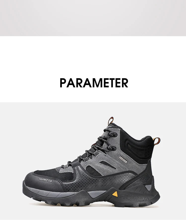 HUMTTO Waterproof Womens Hiking Shoes Luxury Designer Boots for Women Outdoor Climbing Trekking Sneakers New Leather Ankle Boots