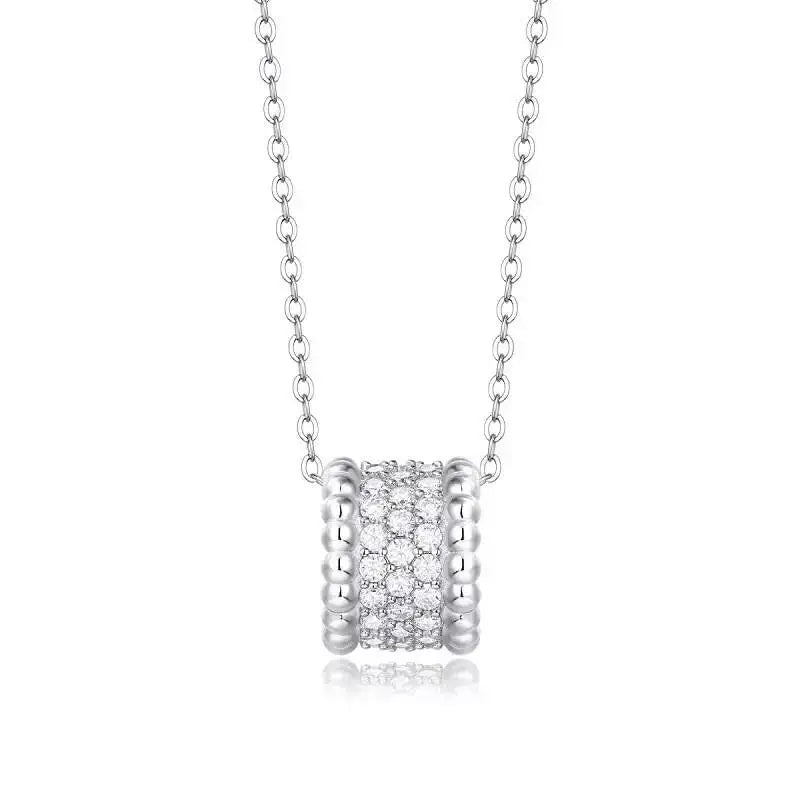 SG D VVS1 Moissanite Necklace 925 Sterling Silver Waist Pendant Necklace For Women Collarbone Chain Luxury Jewelry Gift