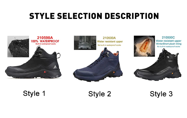 HUMTTO Waterproof Hiking Shoes for Men New Outdoor Mens Sneakers Winter Trekking Boots Male Camping Hunting Tactical Ankle Boots