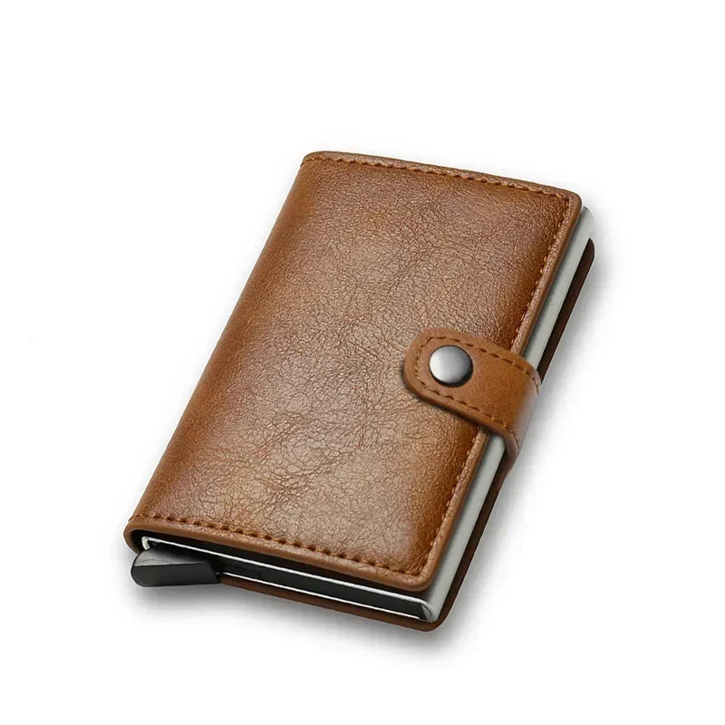 Rfid Visit Credit Card Holder Storage Luxury Small Smart Wallet Metal Business Cardholder Case Women Minimalist Walet for Men