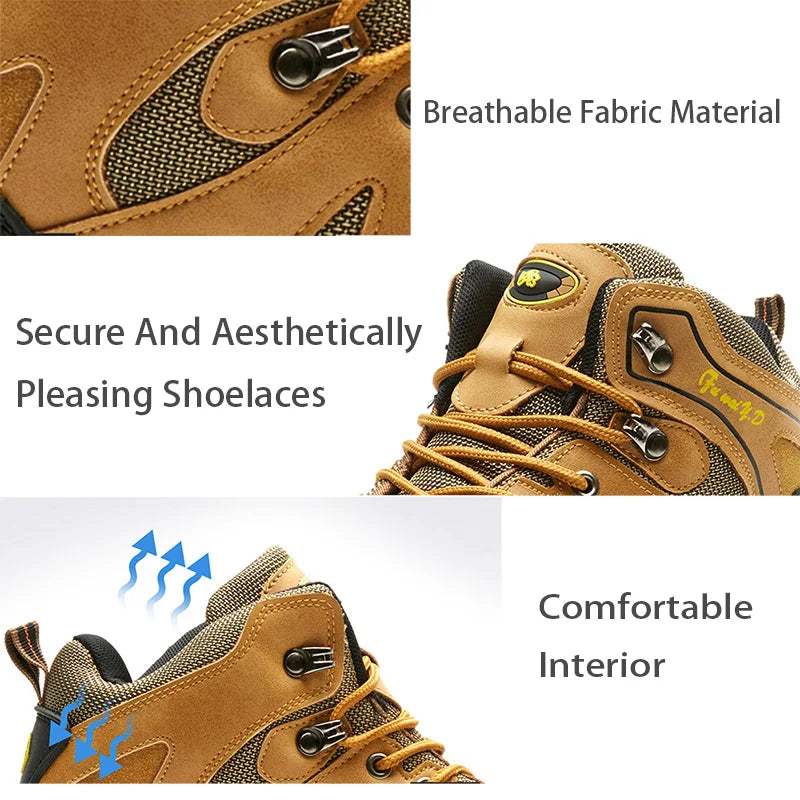 Outdoor Hiking Shoes Men and Women High-top Climbing Boots Non-slip Wear-resistant Trekking Shoes for Men 2024 Autumn Winter