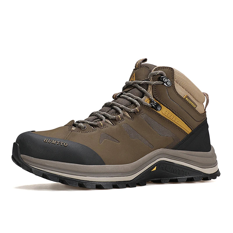 HUMTTO Hiking Shoes Men Trainers Outdoor Trekking Boots Mens Breathable Winter Men's Sports Shoes Leather Safety Work Sneakers