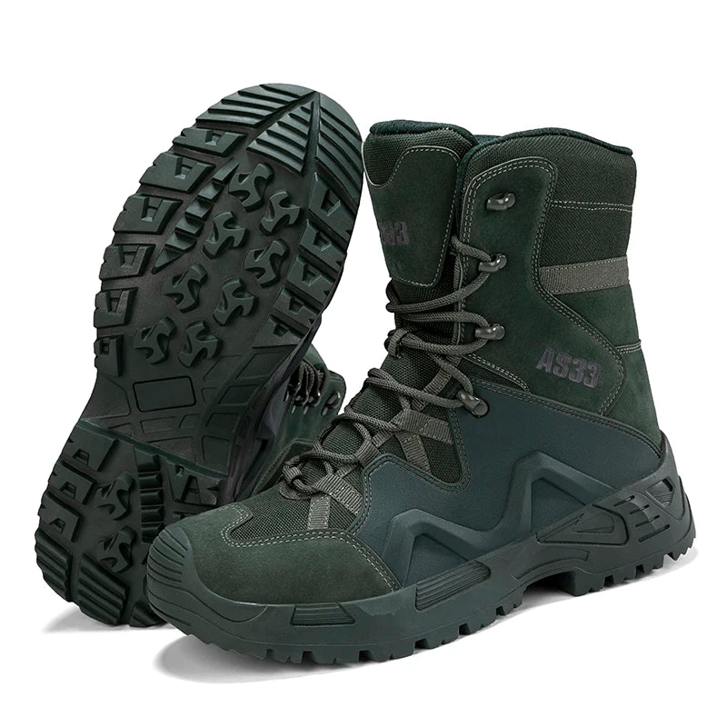 Men High-top Hiking Shoes Outdoor Shoes Non-Slip Casual Trekking Boots Hiking Boot Lace Up Hunting Tactical Trekking Sneakers