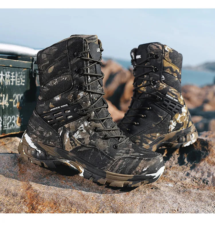 High Quality Men's Outdoor Boots Camouflage Hunting Man Trekking Boot Anti-slip Waterproof Boots Men botas senderismo hombre