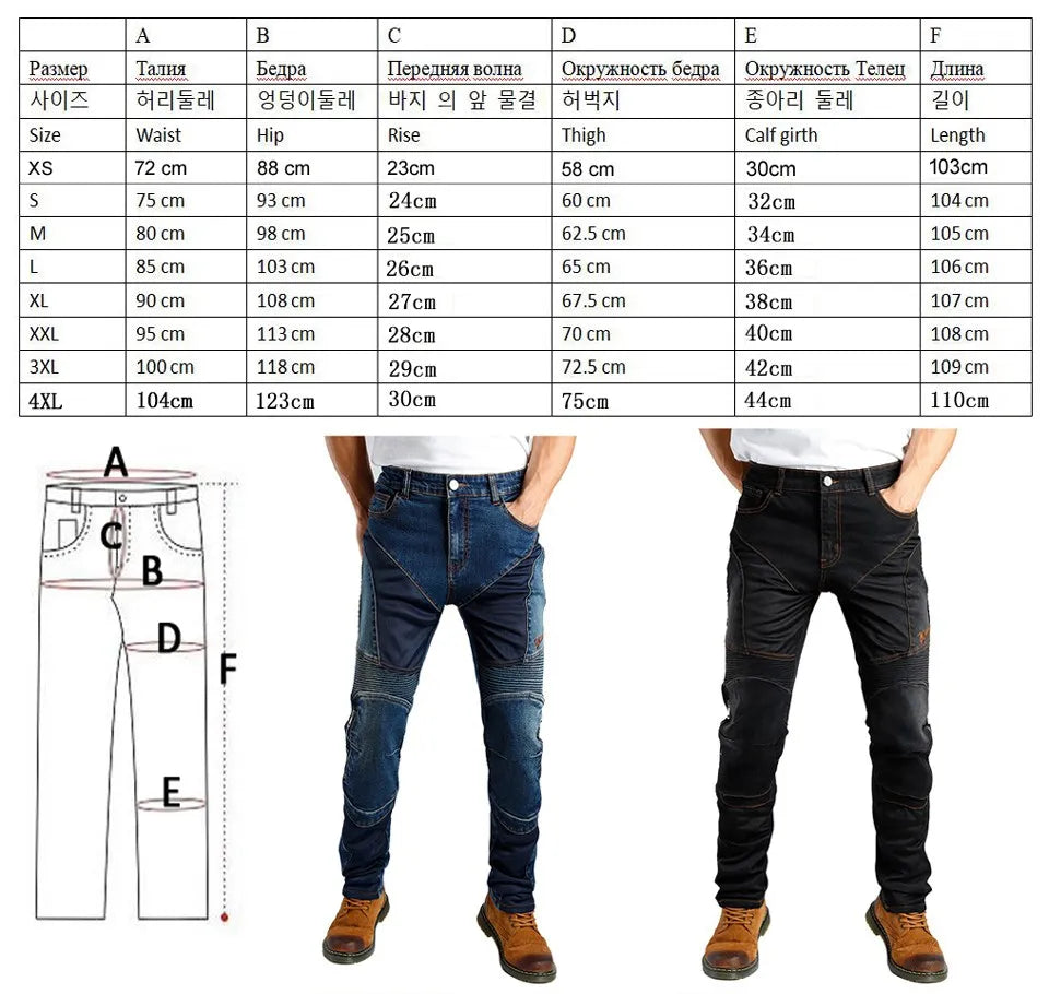 Men Summer Motorcycle Jeans Blue Mesh Protective Riding Pants Black Motocross Gear Motorbike Trousers