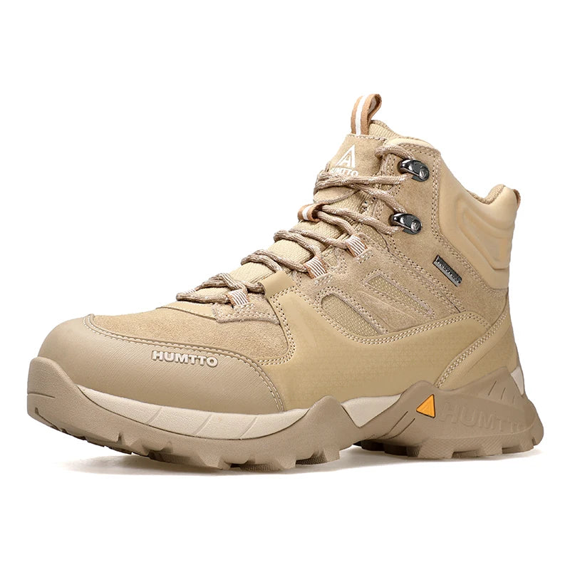 HUMTTO Hiking Shoes Men Trainers Outdoor Trekking Boots Mens Breathable Winter Men's Sports Shoes Leather Safety Work Sneakers