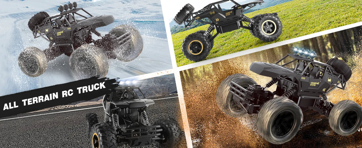 RC Off road Truck 1:12/16 4WD RTR Durable Beginner All Terrain RC Cars High Speed 20Km/h Remote Control Monster Truck Gifts Toys