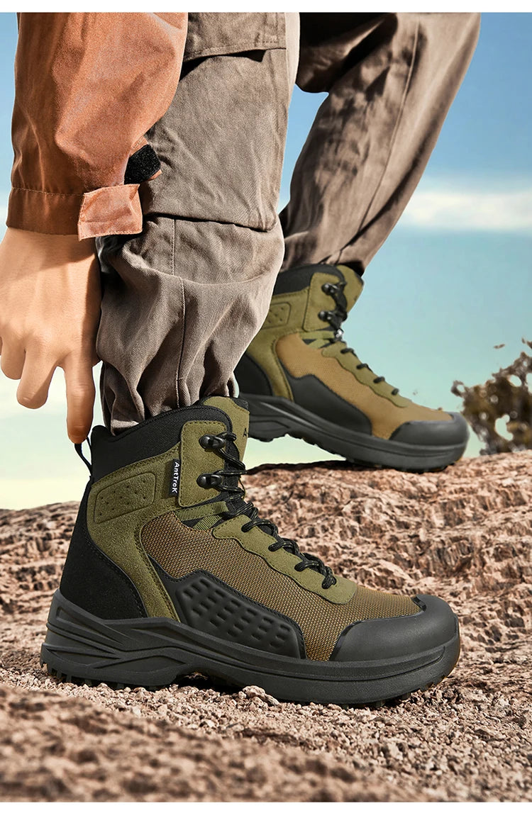 Large Size 47 Men's Hiking Shoes Outdoor Trekking Casual Tactical Boots Waterproof Fabric Mountain Climbing Shoes Hunting Boots
