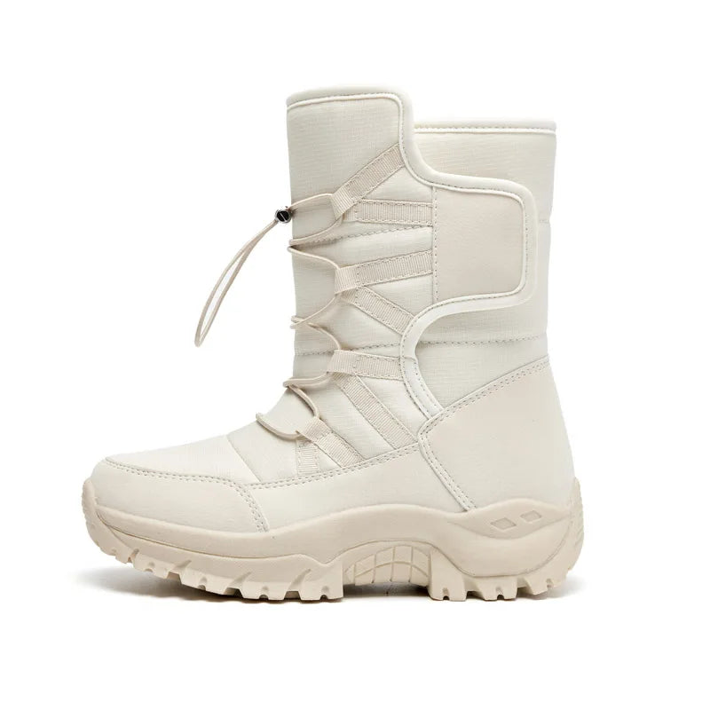 Women's Anti-Slip High-Top Trekking Boots Plush Warm Snow Shoes for Outdoor Hiking Mountain Climbing Winter Outdoor Activities