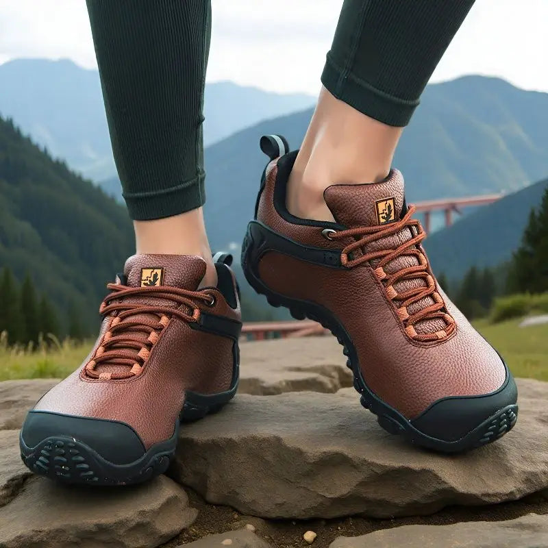 Cow Leather Winter Men Hiking Boots For Women Outdoor Waterproof Treeking Snow Shoes Climbing Mountain Hunting Walking Sneakers