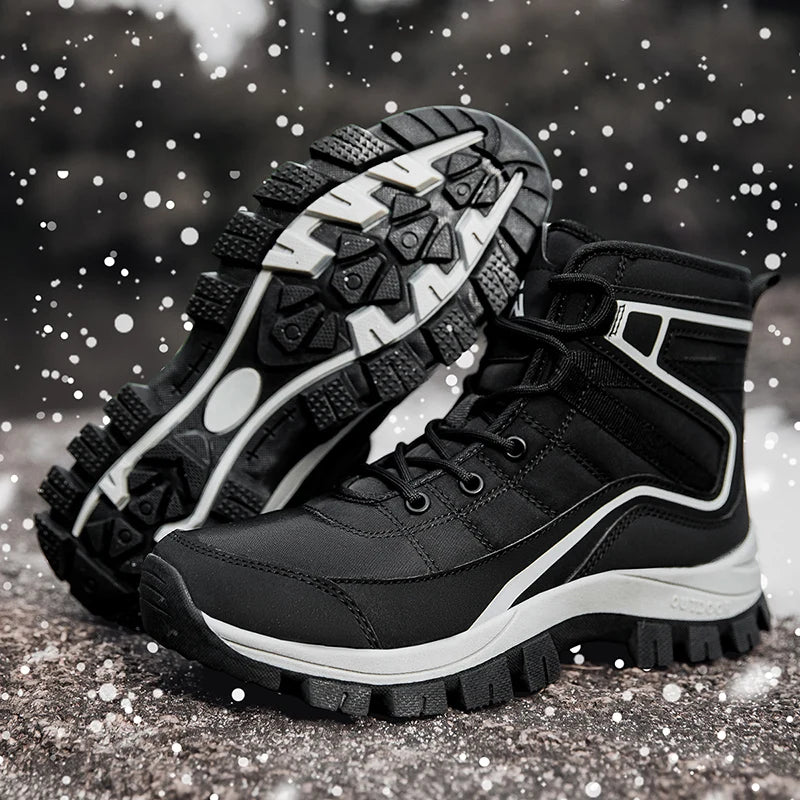 Winter Woman Anti Slip Outdoor Hiking Shoes Women High-Top Trekking Boots Mountain Shoes Plush Warm Snow Boots Dropshipping