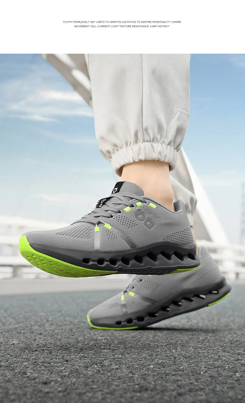 Men Casual Sports Running Shoes Marathon Air Cushion Breathable Lightweight Men Comfortable Athletic Nonskid Sneakers Outdoor