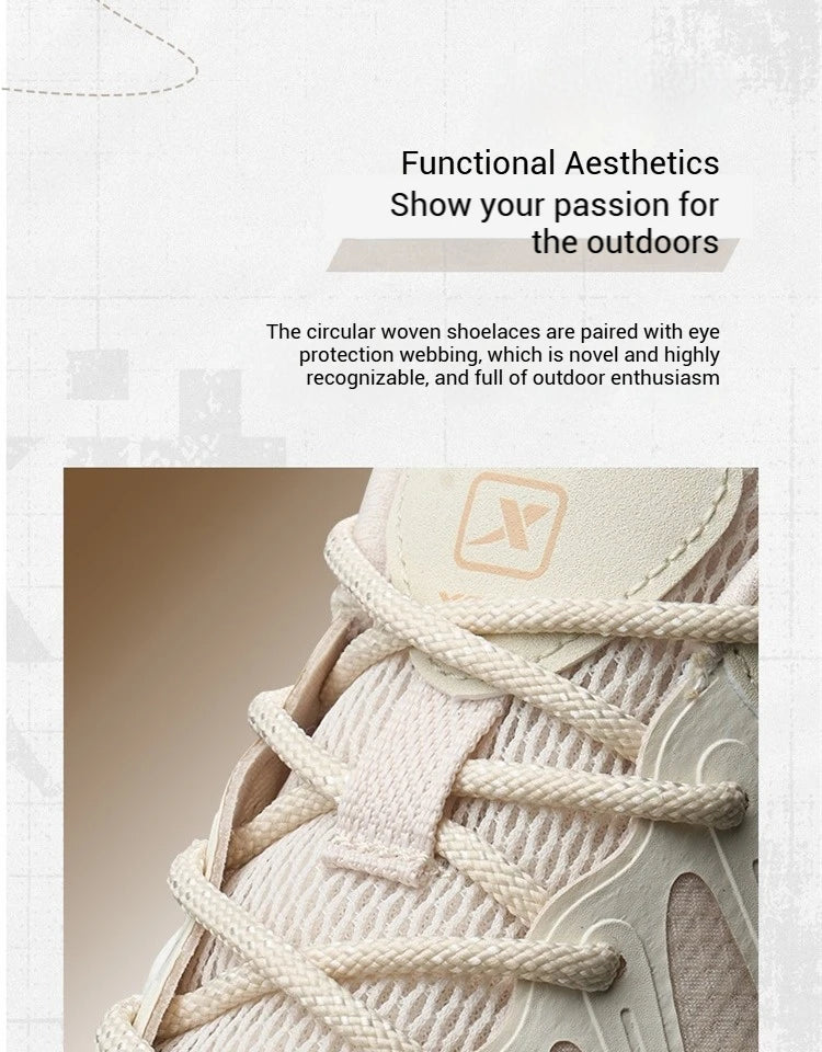 Xtep Youmu Women's Casual Shoes 2025 Summer Lightweight Breathable Thick-soled All-matched Retro Leisure Shoes 875218320009