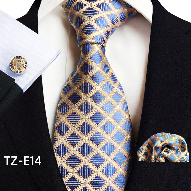 Luxury Men Tie Gold Paisley Necktie Set For Man Brand Business Daily Wear Gift Fit Wedding Workplace Suit Accessories Wholesale
