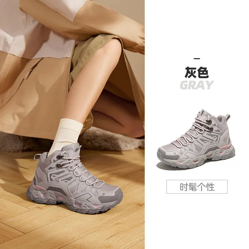 Golden Camel Men's Outdoor Hiking Boots High-Top Lace-Up Non-slip Sports Casual Trekking Boot 2025 Winter Suede Warm Women Shoes