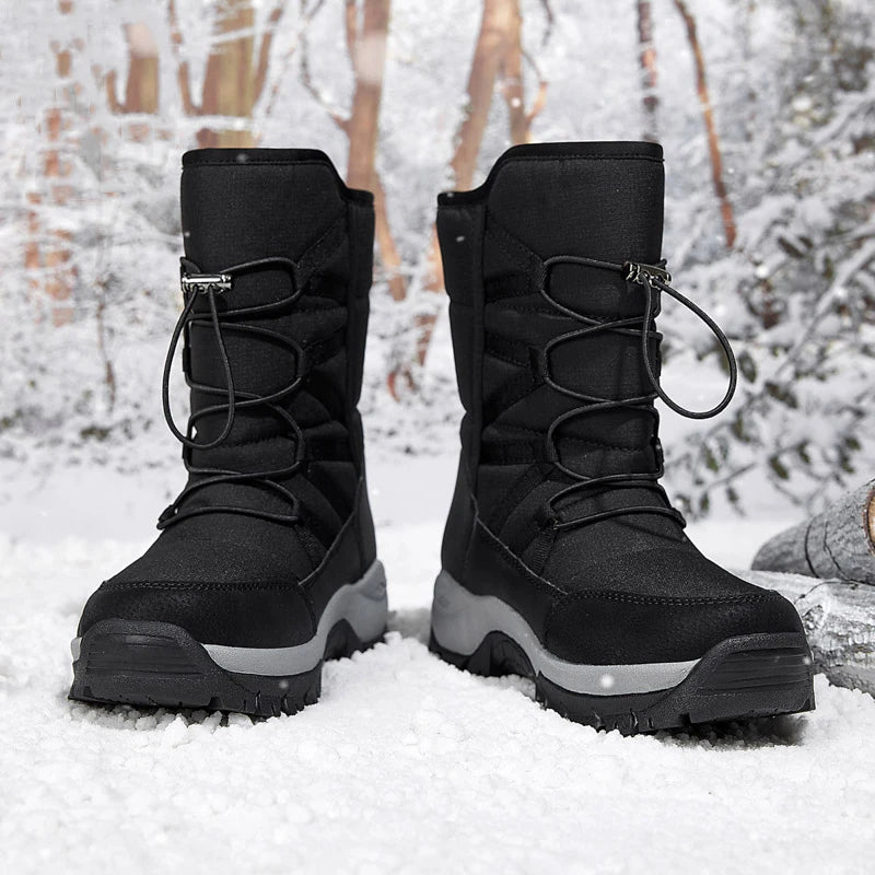 Women's Anti-Slip High-Top Trekking Boots Plush Warm Snow Shoes for Outdoor Hiking Mountain Climbing Winter Outdoor Activities