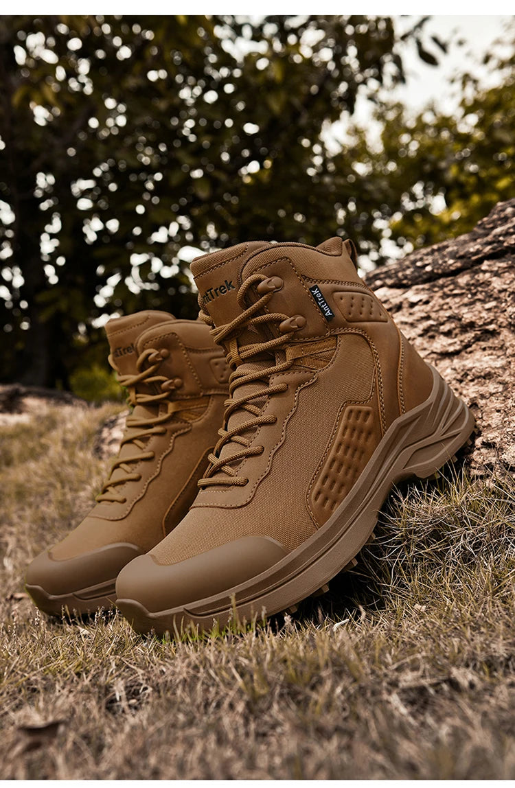 Large Size 47 Men's Hiking Shoes Outdoor Trekking Casual Tactical Boots Waterproof Fabric Mountain Climbing Shoes Hunting Boots