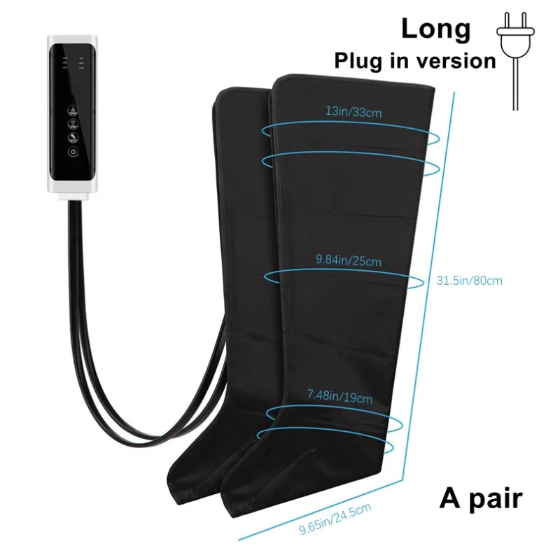 Air Pressure Leg Massager Foot Massage Boots Kneading Squeeze Deep Relaxation Calf With Remote Control