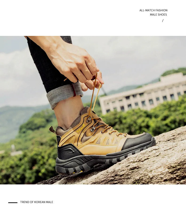 Outdoor Hiking Shoes Men and Women High-top Climbing Boots Non-slip Wear-resistant Trekking Shoes for Men 2024 Autumn Winter