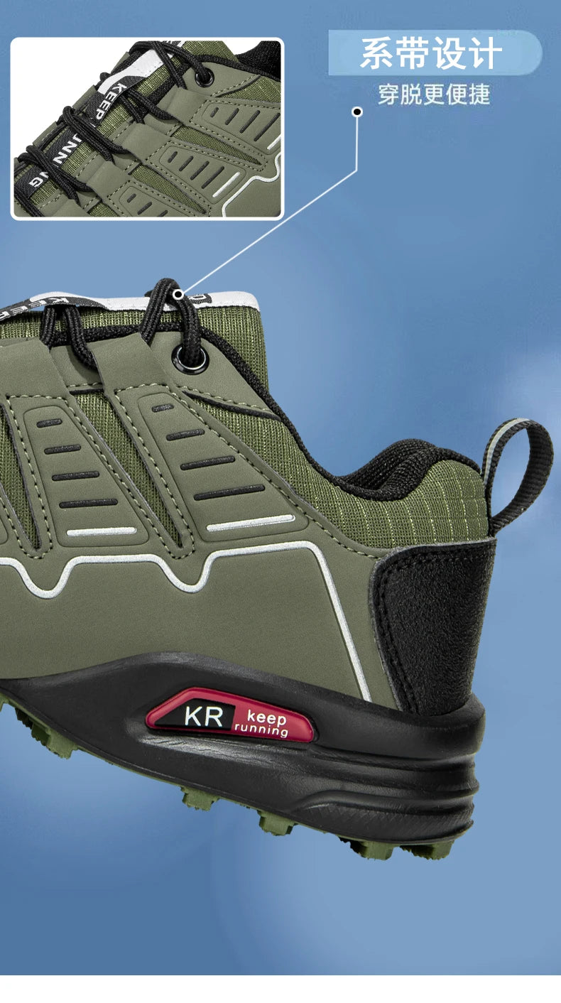 Men‘s Hiking Shoes Waterproof Outdoor Trainers Lace-up Climbing Trekking Sneakers Mountain Hunting Tactical Boots Cycle Shoes