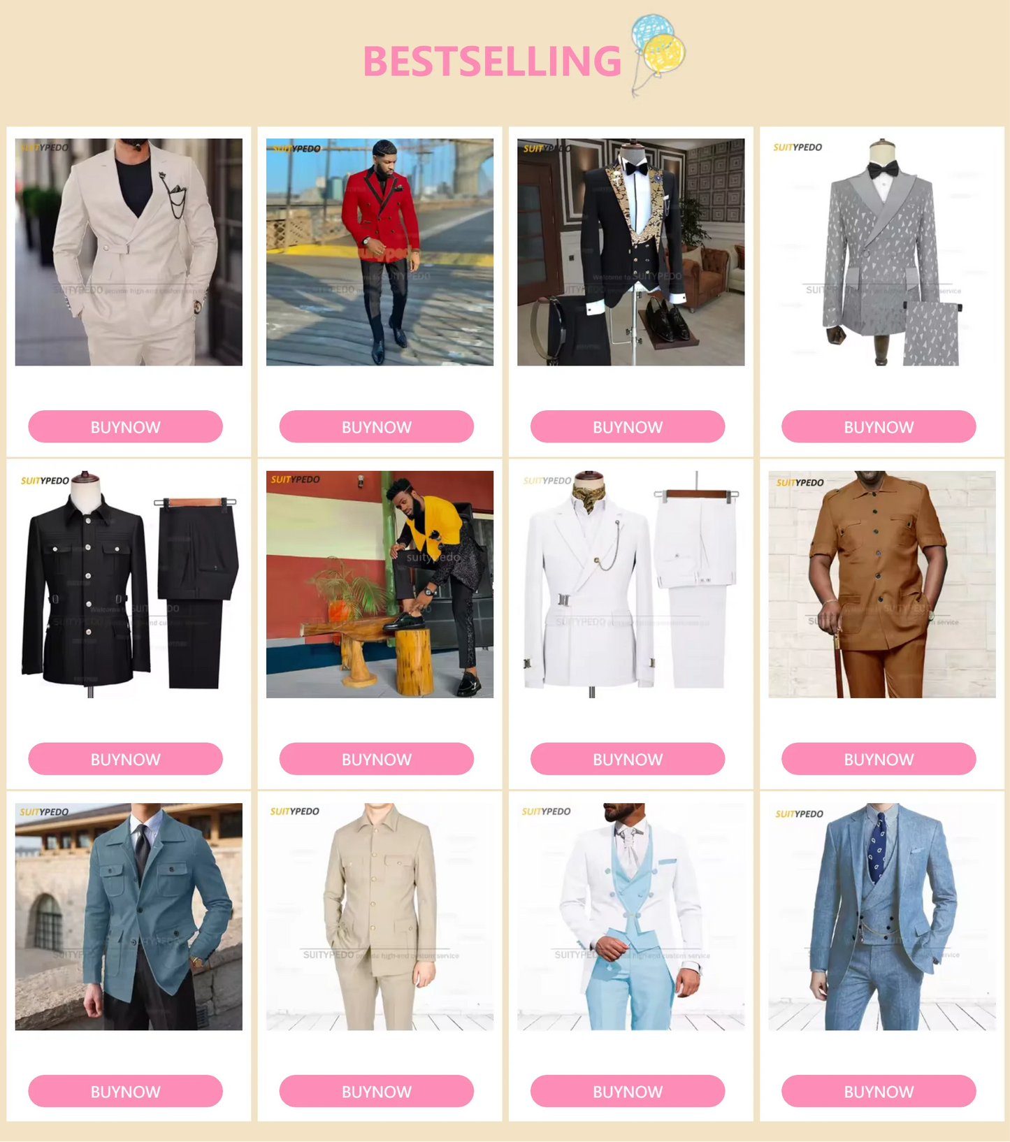 Luxury Men Suits Gold Printed Collar Formal Prom Male Elegant Costume Jacket Vest Pants 3 Pieces Wedding Party Fashion Tuxedos