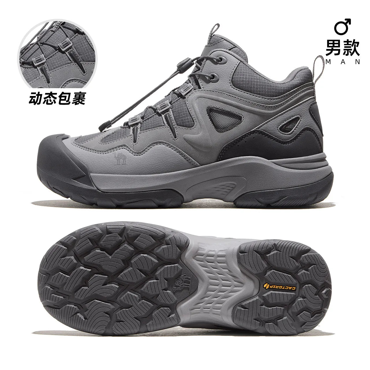 Golden Camel Men's Outdoor Hiking Boots High-Top Lace-Up Non-slip Sports Casual Trekking Boot 2025 Winter Suede Warm Women Shoes