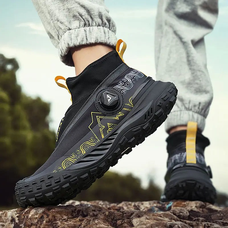 Super Cool Hiking Shoes For Men High Top Trekking Boots Man Professional Wide Feet Mens Shoe For Walking Outdoor Travel Shoe