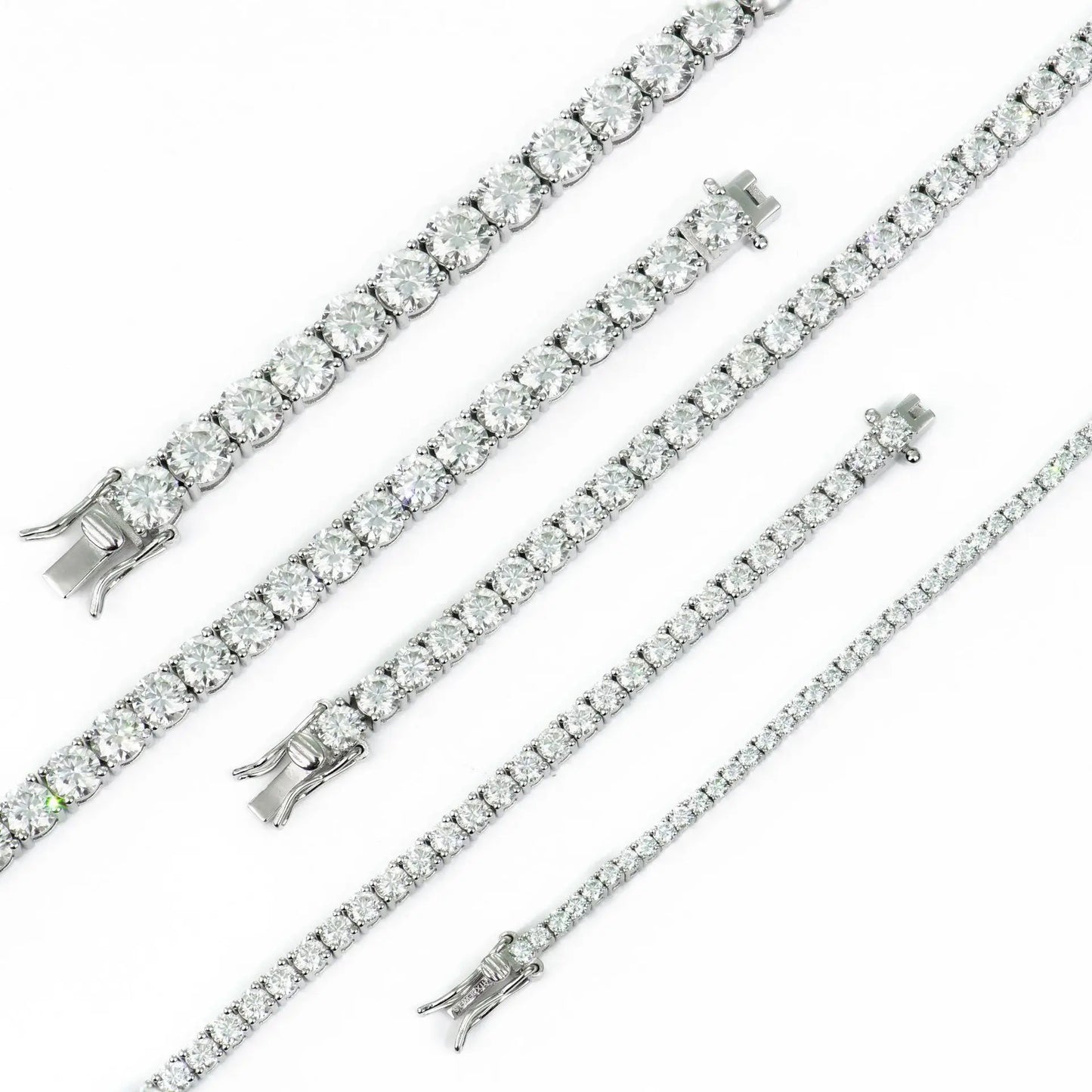 Nice Certified Moissanite Tennis Necklace 3/4/5/6mm Solid 925 Sterling Silver Diamond Tennis Necklaces for Women Man