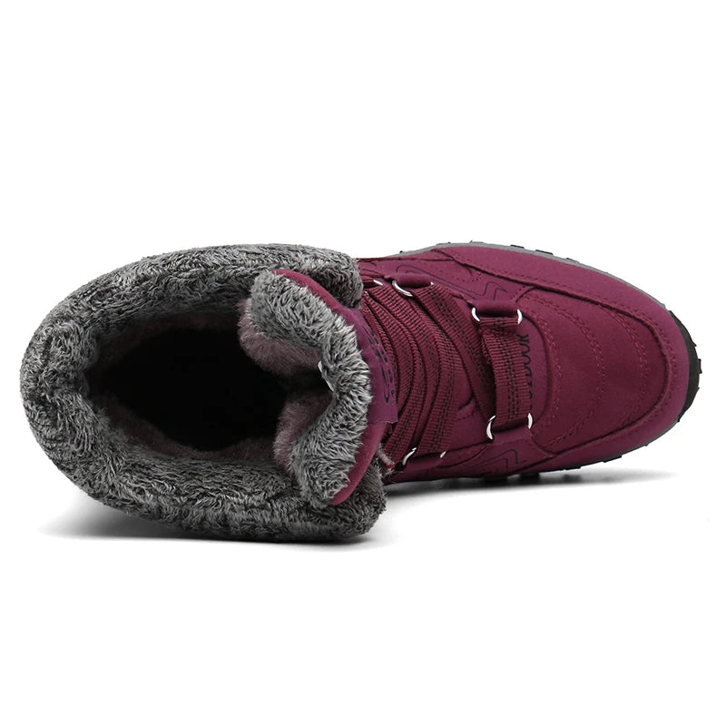 Winter Hiking Shoes Plush Trekking Boots Women Mountain Camping Treking Woman Outdoor Trail Tracking Sneakers