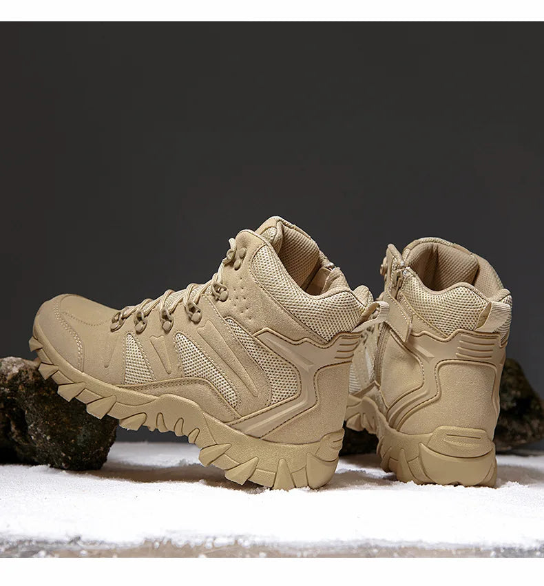 CHRLCK Tactical Boots Outdoor Sports Men's Trekking Boots Waterproof Hiking Shoes Shock Absorbing Anti-slip Sneakers Male