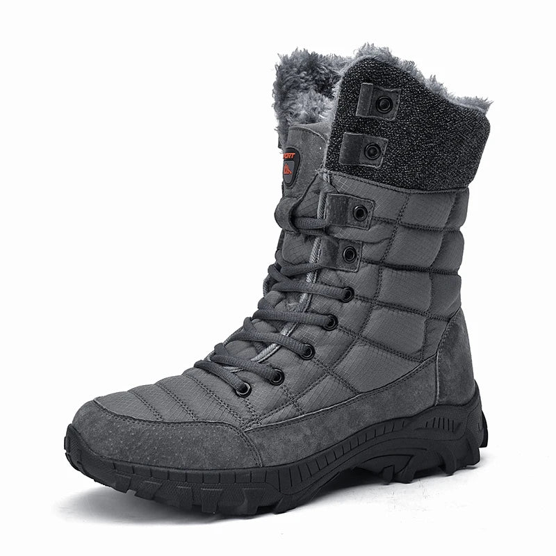 Men Shoes Snow Boots Men  Plus Velvet Warm Trend  High Top Winter 2023 New Outdoor Mountaineering Padded Mens Hiking Boots