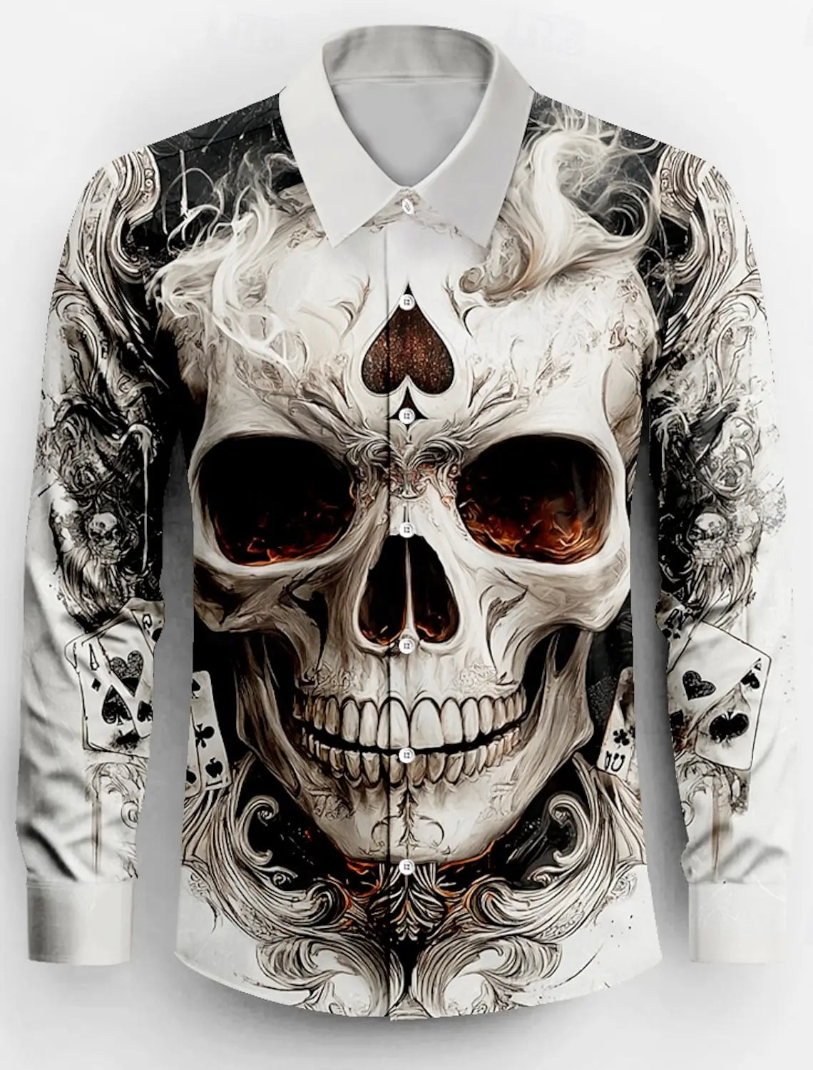 Men's Tiger Tiaras & Crowns Button Up Shirt Long Sleeve Fashion Casual Party Evening Wear Street Daily Spring  Shirt Collar