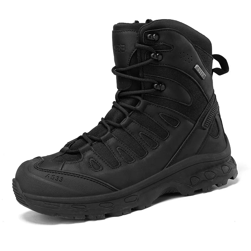 CHRLCK Men's Hiking Shoes Anti-slip Wear-resistant Tactical Boots Waterproof Military Trekking Boots Men Outdoor Travel Shoes