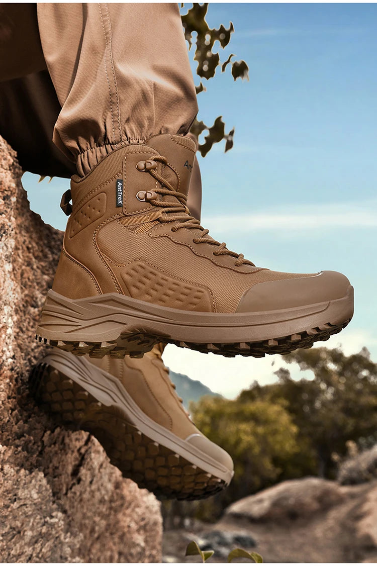 Large Size 47 Men's Hiking Shoes Outdoor Trekking Casual Tactical Boots Waterproof Fabric Mountain Climbing Shoes Hunting Boots