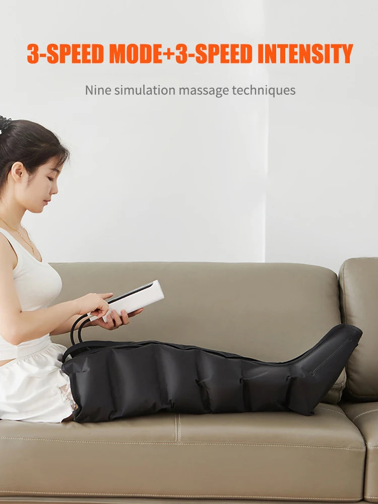 6 Airbag Air Compression Massage Boots Pneumatic Boots Used for Circulation and Leg Muscle Relaxation to Relieve Varicos Veins