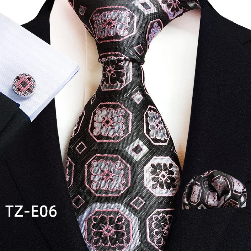 Luxury Men Tie Gold Paisley Necktie Set For Man Brand Business Daily Wear Gift Fit Wedding Workplace Suit Accessories Wholesale