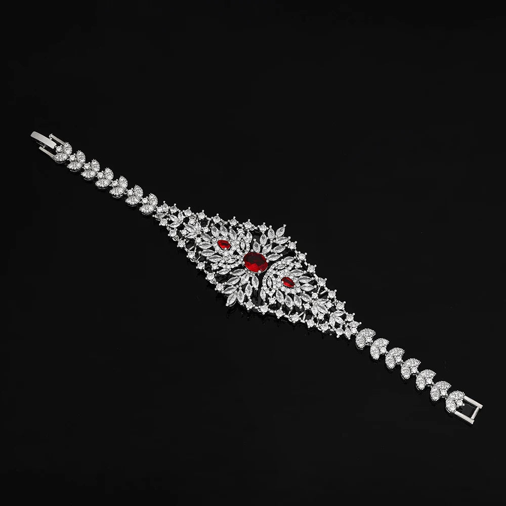 2025 New 4-piece Bride Zirconia Full Set Women's Party Jewelry Set Dubai Nigeria Crystal Wedding Jewelry Set