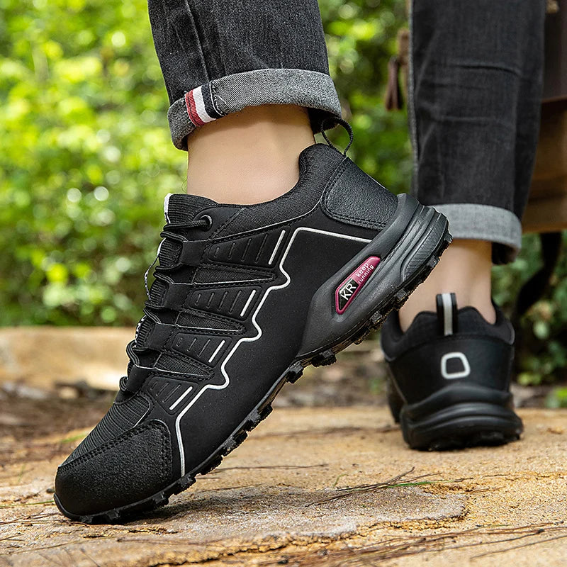 Men‘s Hiking Shoes Waterproof Outdoor Trainers Lace-up Climbing Trekking Sneakers Mountain Hunting Tactical Boots Cycle Shoes