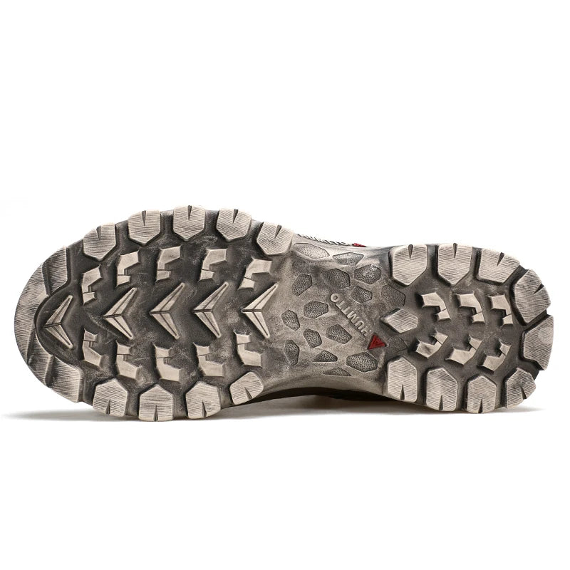 HUMTTO Hiking Shoes Men Trainers Outdoor Trekking Boots Mens Breathable Winter Men's Sports Shoes Leather Safety Work Sneakers
