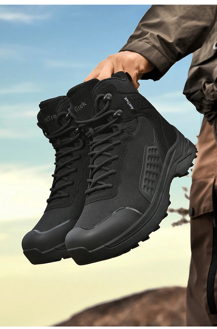 Large Size 47 Men's Hiking Shoes Outdoor Trekking Casual Tactical Boots Waterproof Fabric Mountain Climbing Shoes Hunting Boots
