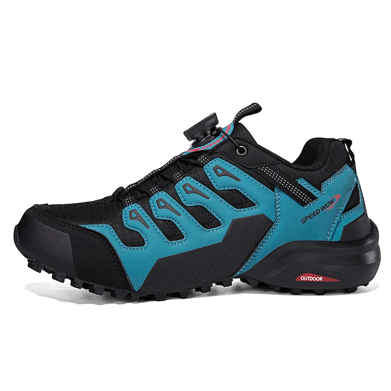 HIKEUP Men's Hiking Shoes Suede Leather Outdoor Shoes Wear-resistant Men Trekking Walking Hunting Tactical Sneakers