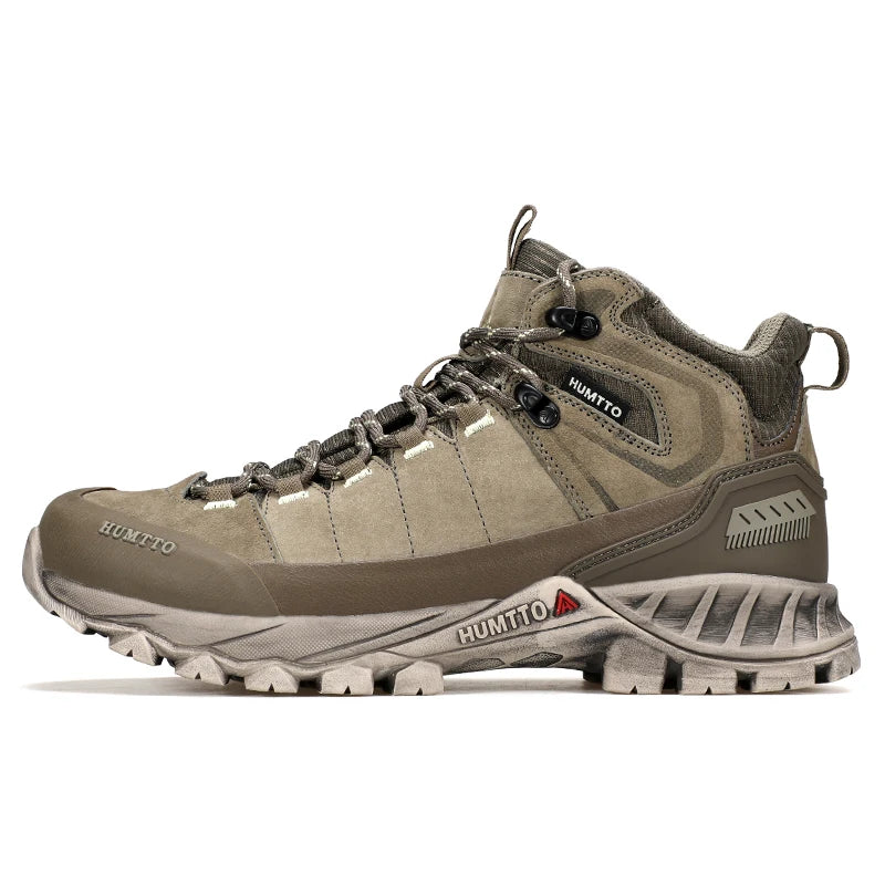 HUMTTO Hiking Shoes Men Trainers Outdoor Trekking Boots Mens Breathable Winter Men's Sports Shoes Leather Safety Work Sneakers