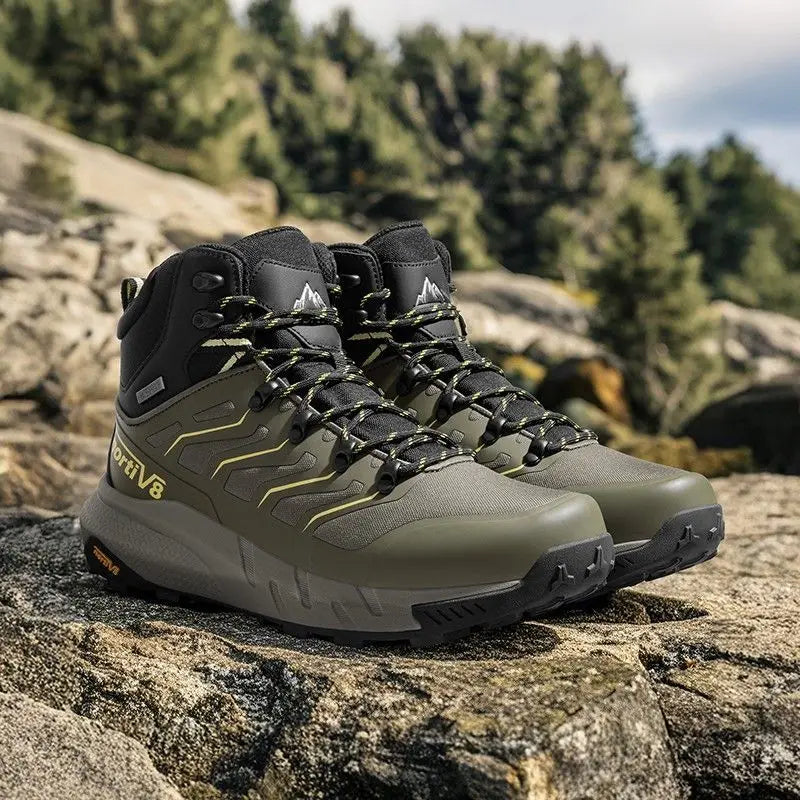 2025 Hot Sale Men Trekking Boots Green Brown Outdoor Walking Shoe Man Designer Mountain Shoes  Hiking Boots