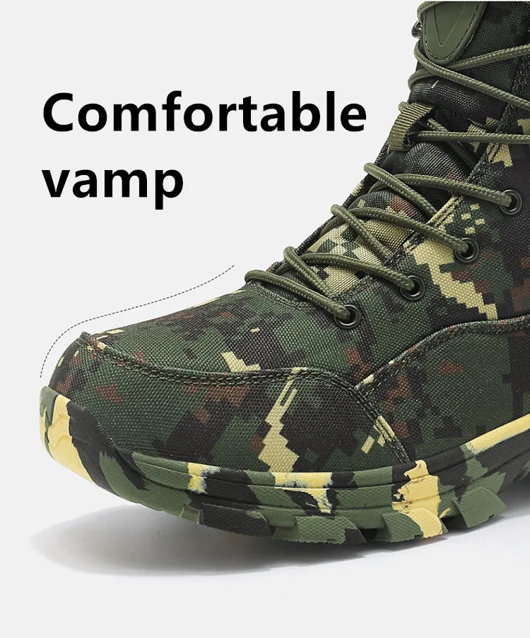 High Quality Men's Outdoor Boots Camouflage Hunting Man Trekking Boot Anti-slip Waterproof Boots Men botas senderismo hombre