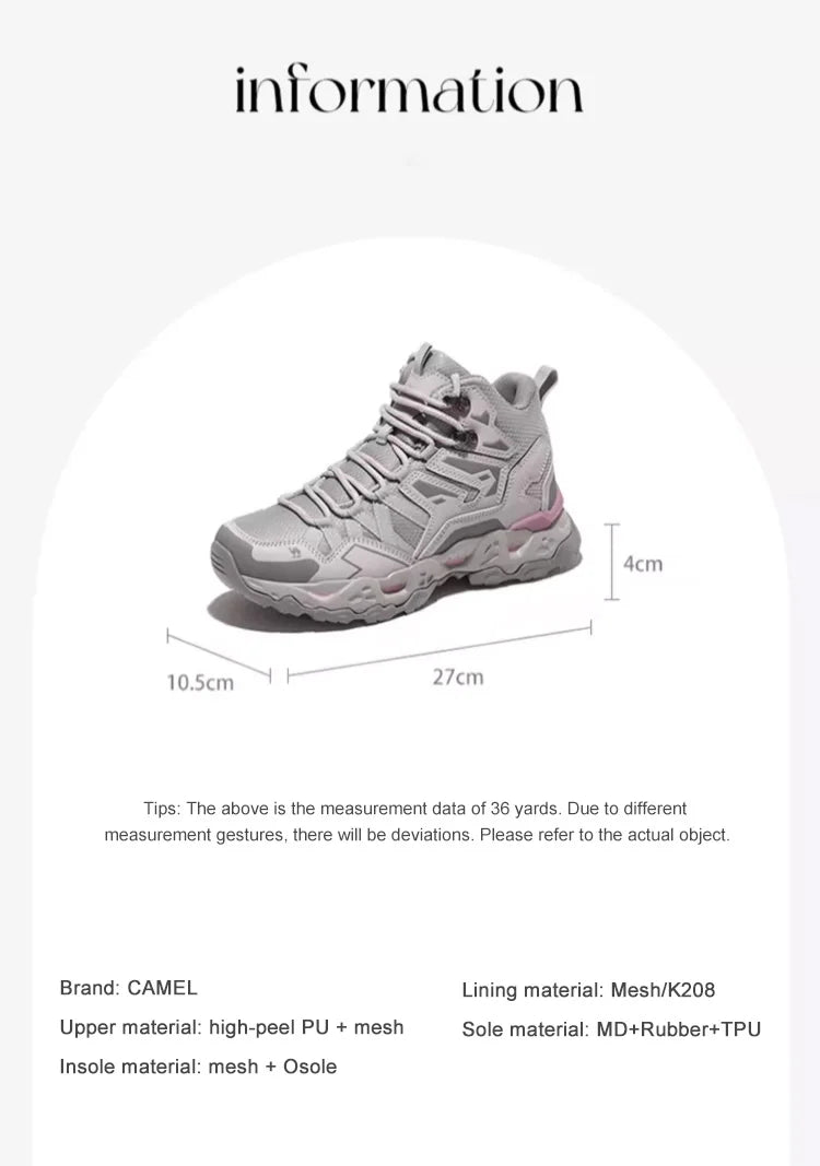 GOLDEN CAMEL Women's Hiking Shoes Non-slip Outdoor Professional Sports Climbing Shoes for Men Trekking Boots Wear-resistant