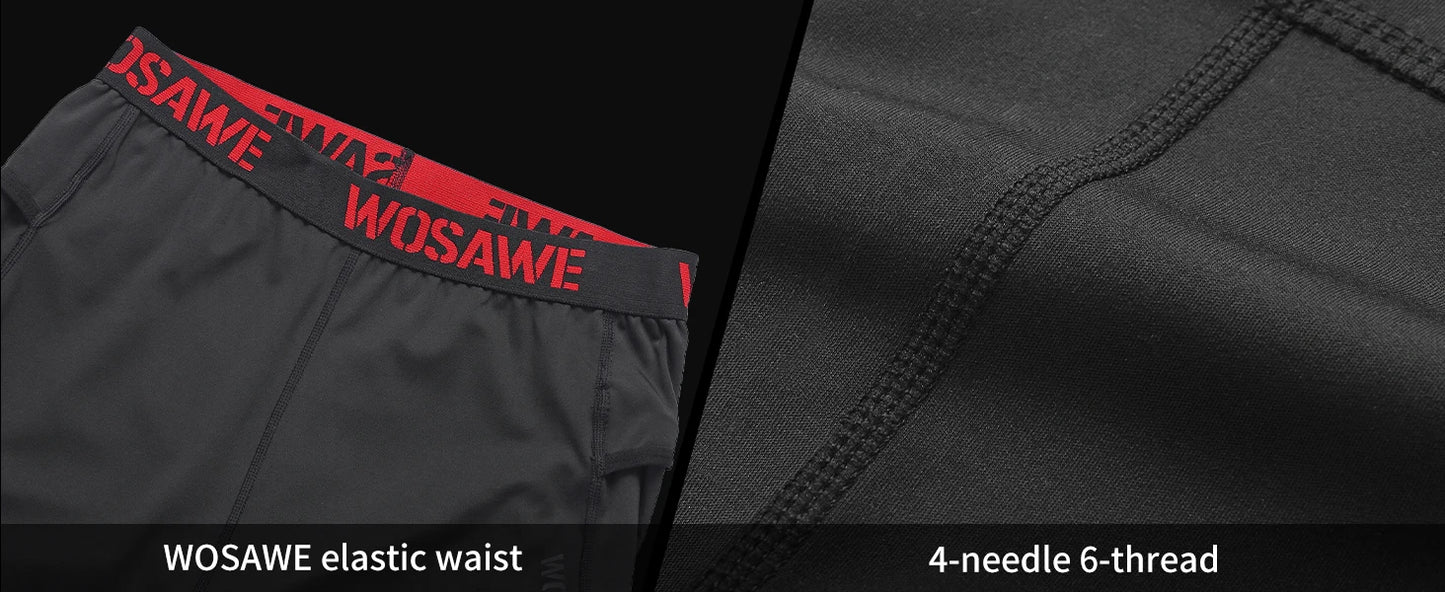 WOSAWE Motorcycle Compression Pants with CE Certified Pads Off-road Motocross Motorbike Riding Breathable Protective Trousers