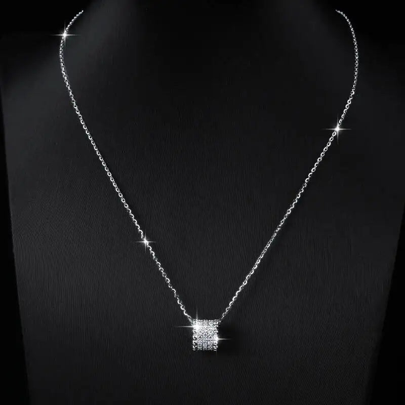 SG D VVS1 Moissanite Necklace 925 Sterling Silver Waist Pendant Necklace For Women Collarbone Chain Luxury Jewelry Gift