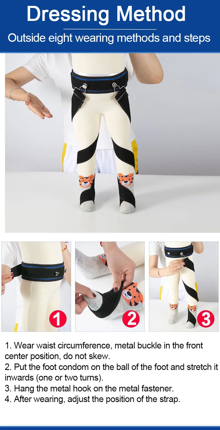 1 Set Children O/X Leg Shape Correction Belt-Adjustable Bowed Knee Valgum Straightening Posture Corrector for Men Women