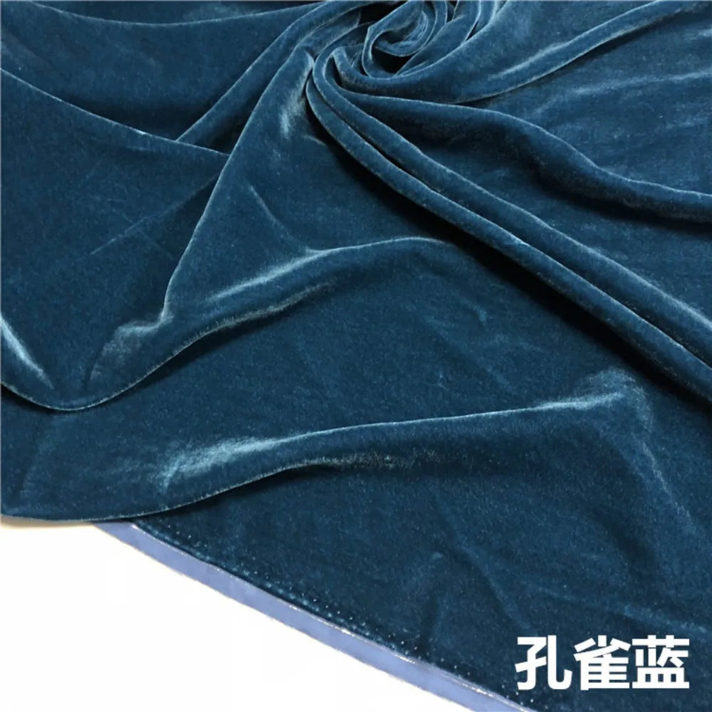 1/3/5 yard Mulberry Silk Velvet by the Yard Garment Fabrics Cheongsam with Cloth Lady's Velvet Robe Evening Dress White Blue Red